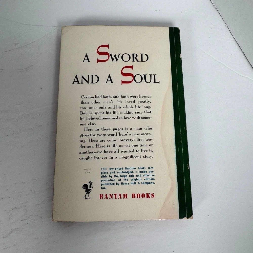 Cyrano de Bergerac Edmond Rostand 1950 Bantam 1st Printing Paperback Play